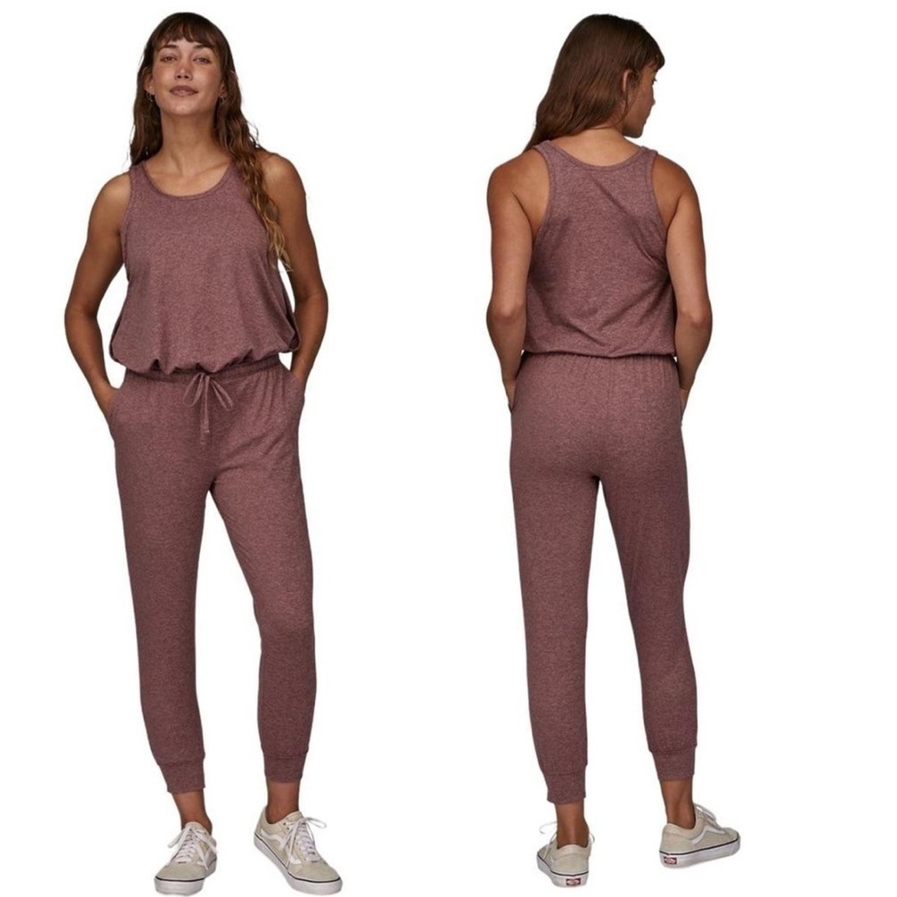 Patagonia Women's W Seabrook Jumpsuit brown pink size large